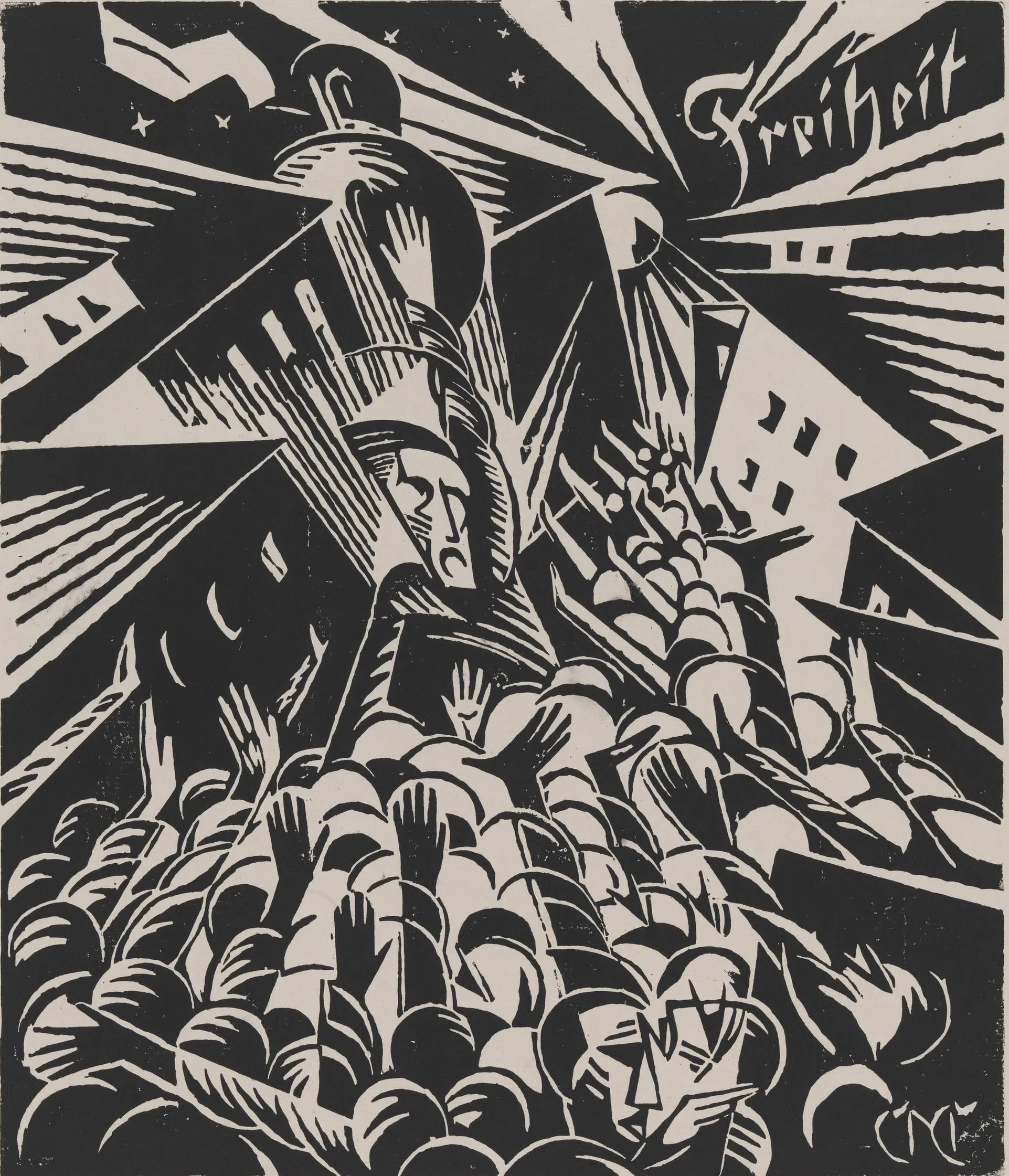 Constantin von Mitschke-Collande, R. Kaemmerer Verlag, Freedom, 1919, Los Angeles County Museum of Art, The Robert Gore Rifkind Center for German Expressionist Studies, photo © Museum Associates/LACMA
